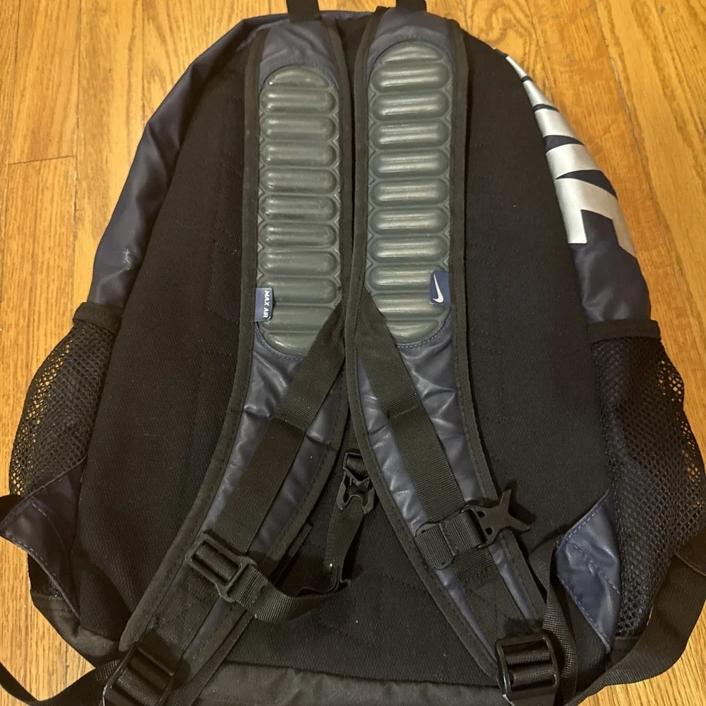 Nike Max Air Vapor Backpack High Vis Water Repellant Blue And Black Book Bag